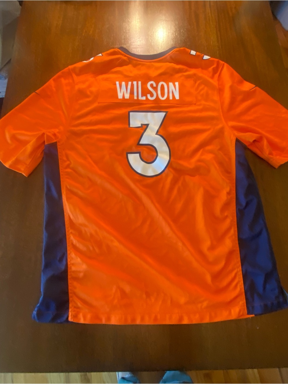 Nike Denver Broncos Russell Wilson #3 Jersey Mens XL Orange NFL On Field Game